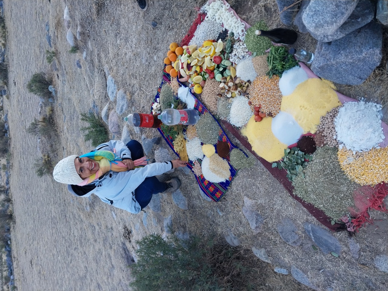 Ofrenda de frutos y semillas a la Pachamama en 2023